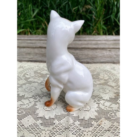 Vintage 1950s Bone China Cat Figurine Orange, white - Picture 5 of 11